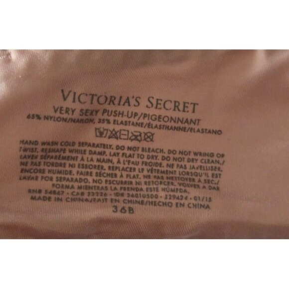 Victoria's Secret Bra Very Sexy Push Up Underwired front close size 36B - Picture 4 of 6